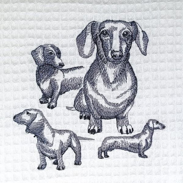 Dachshund Tea Towel